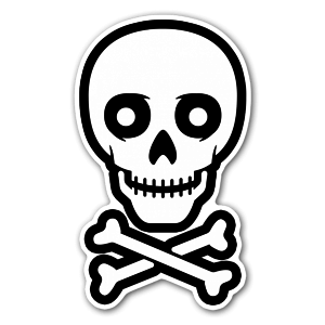 crossbones sticker