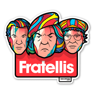 Autocolante com os personagens Fratellis.