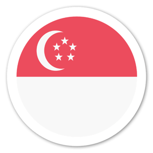 Bandeira de Singapura versão autocolante por EmojiOne