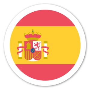 Autocolante com a bandeira Espanhola