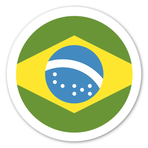 Autocolante com a bandeira do Brasil por EmojiOne