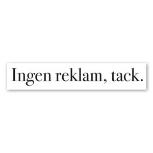 Ingen reklam tack, klistermärke etikett.