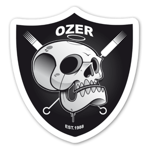 Autocolante OZER RAIDERS, perfeito com material efeito espelhado