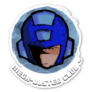 Caricatura de Megaman,desenhada por Squareshop. Este autocolante dará um toque de classe ao teu portátil ou frigorífico. 