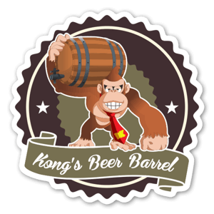 Caricatura do Donkey Kong criada por Squareshop. Este autocolante dará um toque de classe ao teu portátil ou frigorífico.