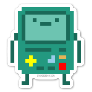 Pixel BMO - Autocolante Hora da Aventura