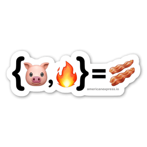 Desconstruir Bacon é uma piada de JavaScript que mostra o que aconteceria se desestruturasse (um termo JS) Bacon nos seus elementos. Neste caso, fogo e um porco.