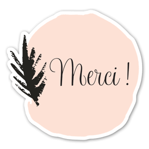 Merci! Estilo francês, feminino, desenhado à mão, autocolante boémio. Perfeito para festas, ou para colar em presentes de agradecimento, envelopes, productos, artigos promocionais...