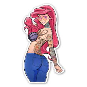 Desenho personalizado da Ariel da Pequena Sereira