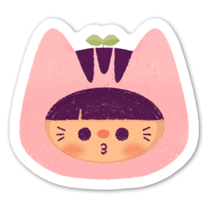 Kiss from a cat - sticker