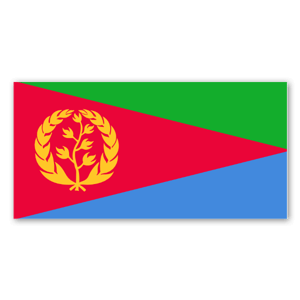 Autocolante com a bandeira da Eritreia.