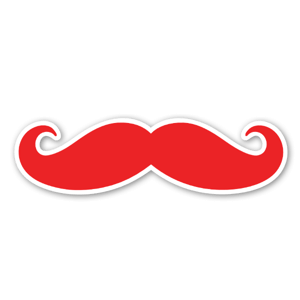 Bigode Vermelho alta resolução de impressão 