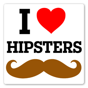 I Love Hipsters Mustache