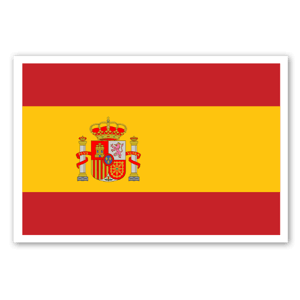 Autocolante com a bandeira da Espanha.