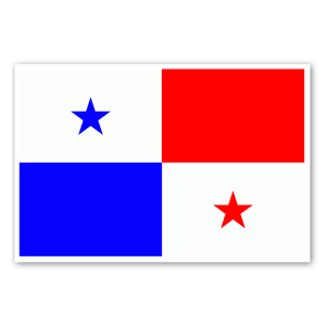 Autocolante com a bandeira do Panamá.