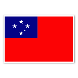 Autocolante com a bandeira de Samoa.