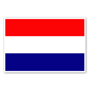 Autocolante com a bandeira da Holanda.