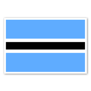 Autocolante com a bandeira do Botswana.